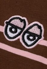 KROOKED Eyes S/S Striped Knit Tee - Brown / Pink
