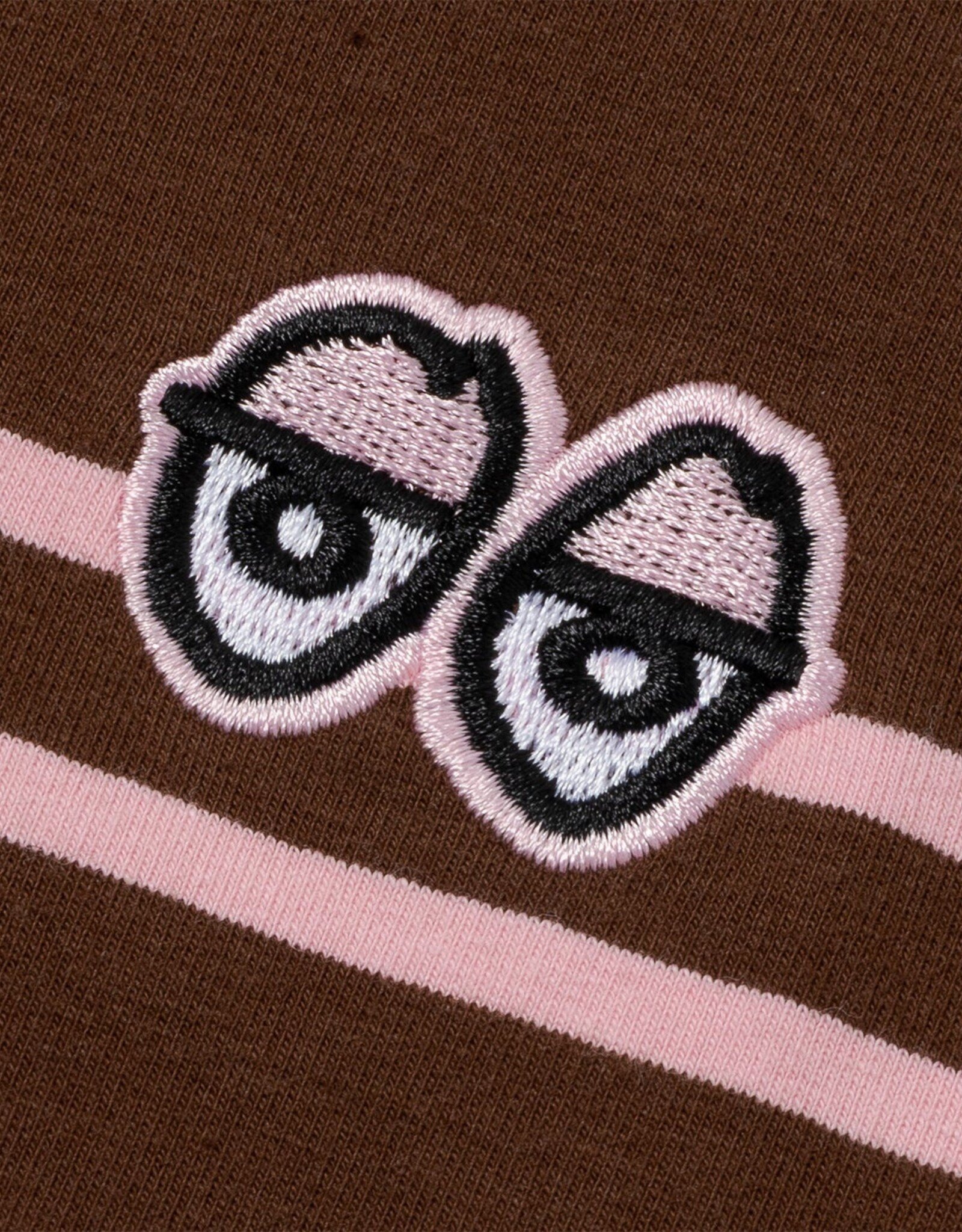 KROOKED Eyes S/S Striped Knit Tee - Brown / Pink