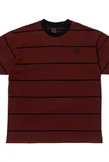 SPITFIRE Embroidered Bighead Striped Knit Tee - Burgundy