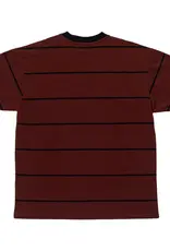SPITFIRE Embroidered Bighead Striped Knit Tee - Burgundy