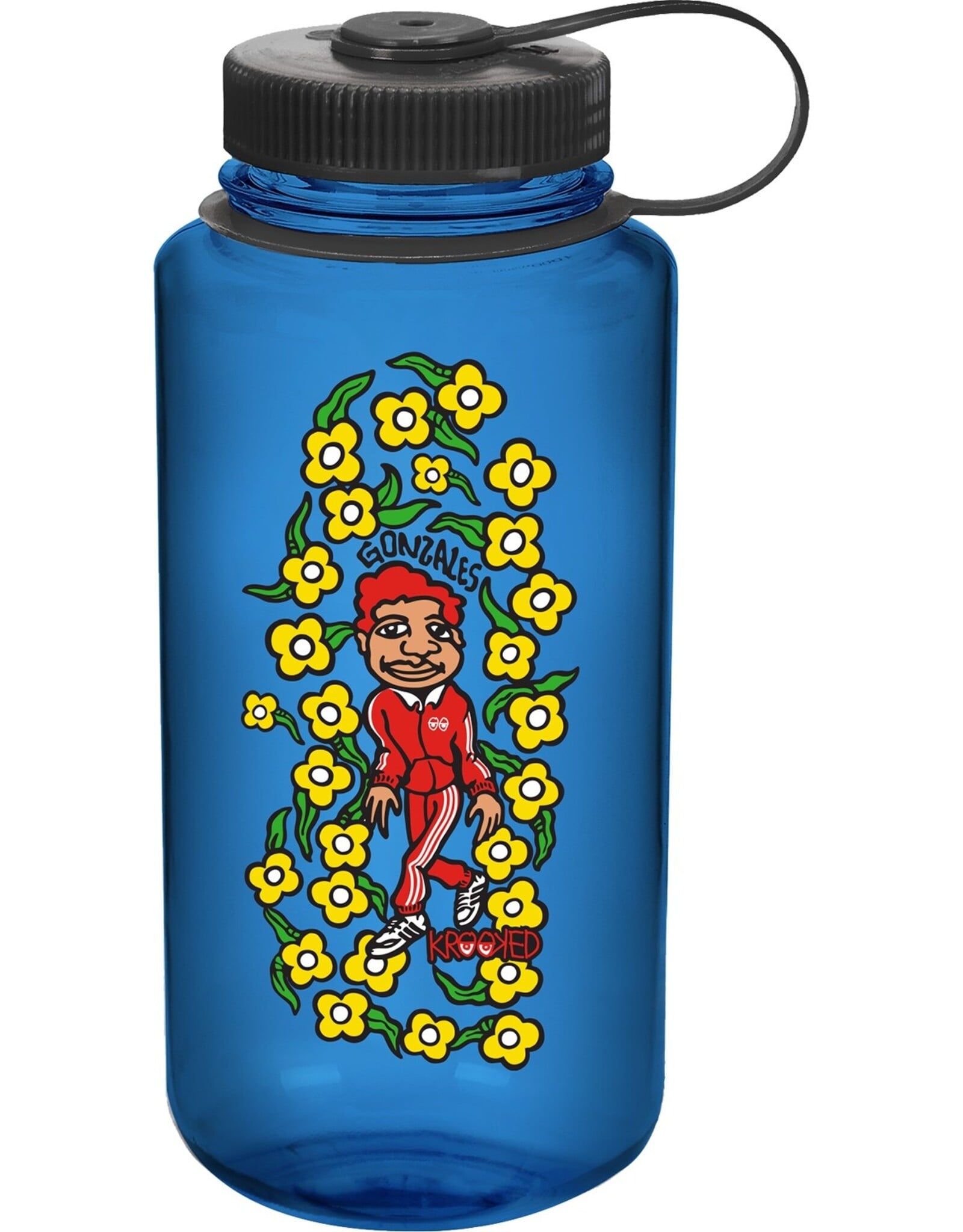 KROOKED Gonz Sweatpants Water Bottle - Blue