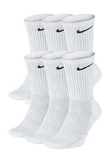 NIKE Everyday Cushioned Training Crew Socks 6 Pack - White / Black