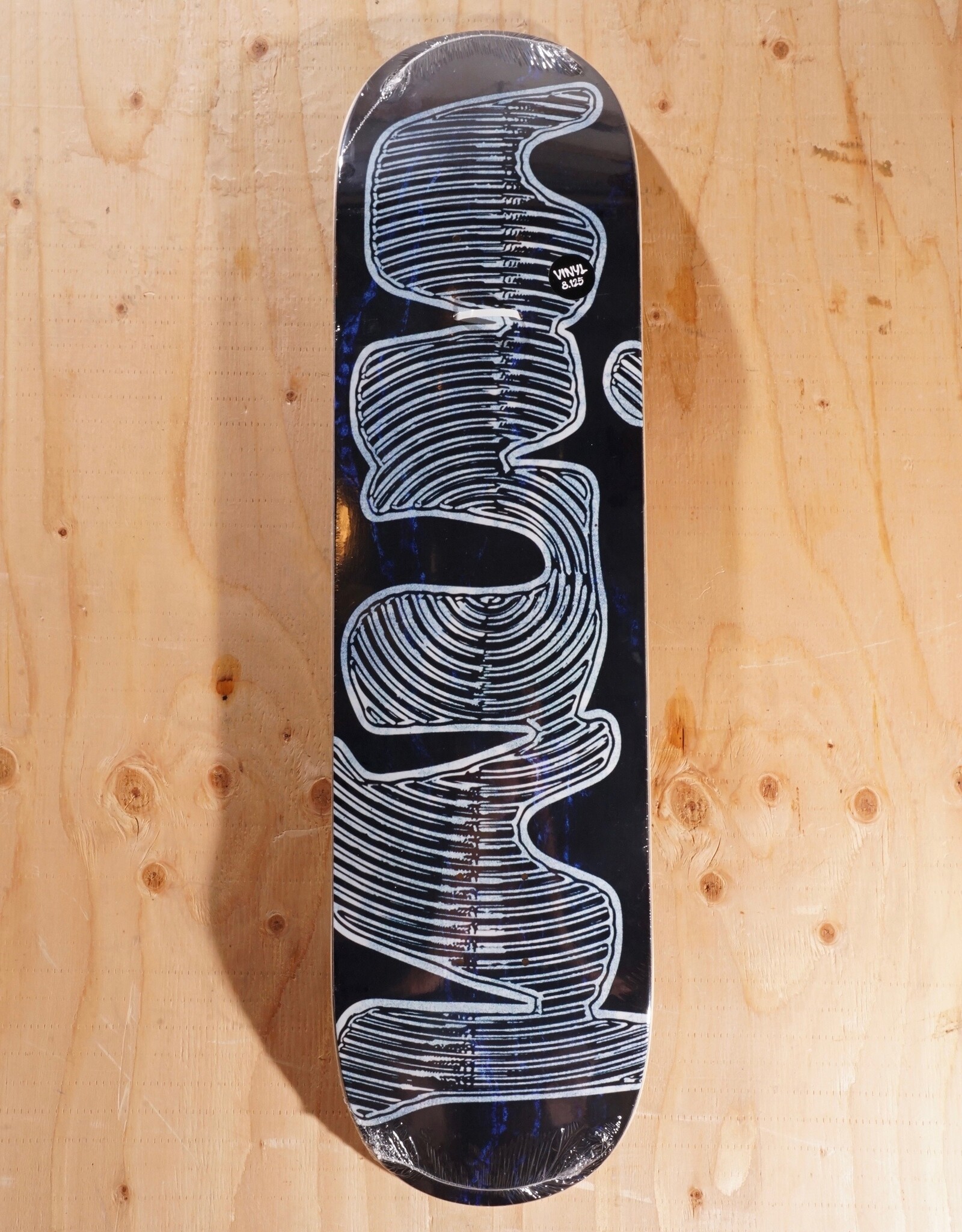 VINYL SKATEBOARDS Spiral Blue Marble Deck - 8.125