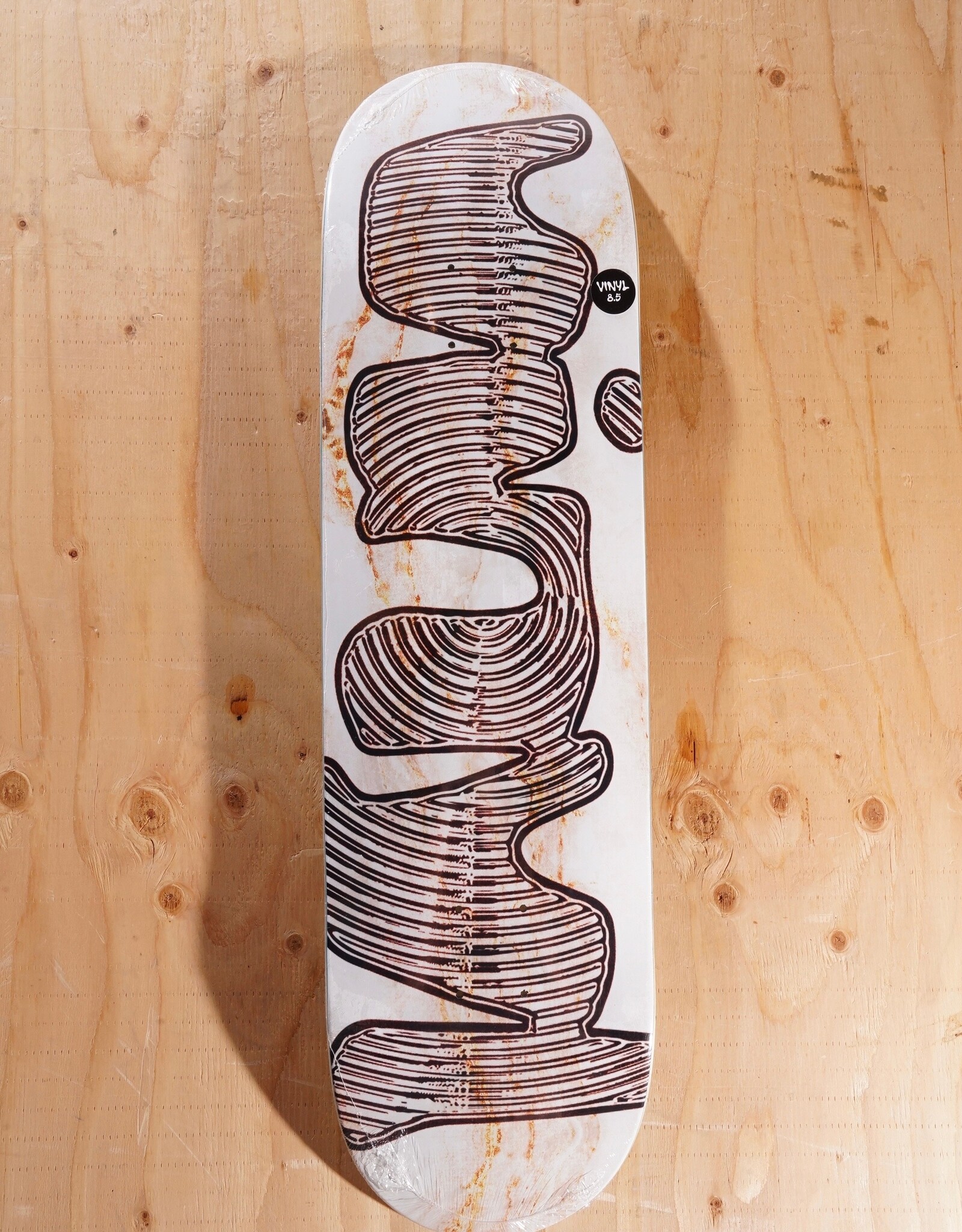 VINYL SKATEBOARDS Spiral White Marble Deck - 8.5