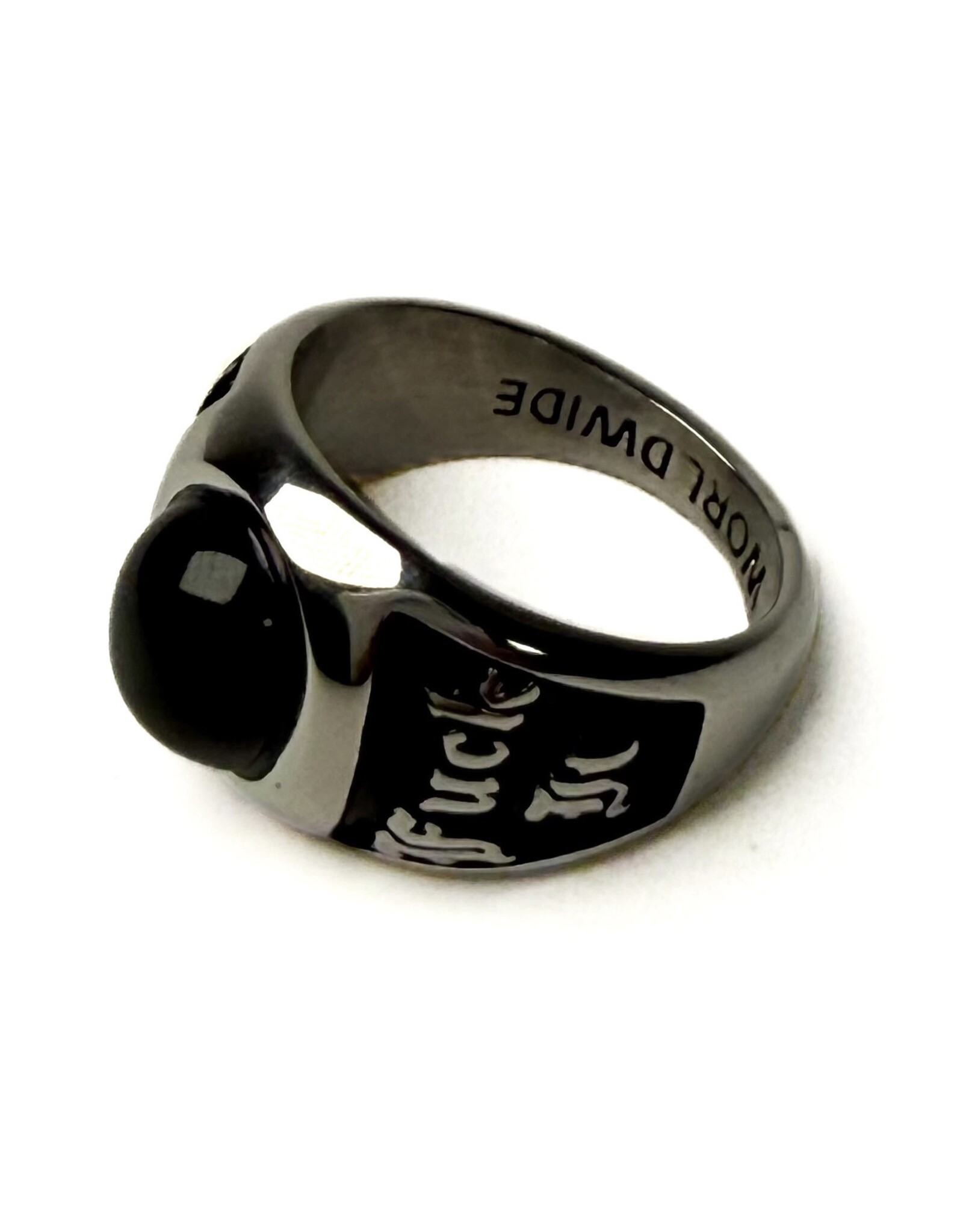 HUF Onyx Signet Ring - Silver