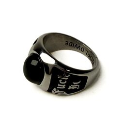 HUF Onyx Signet Ring - Silver
