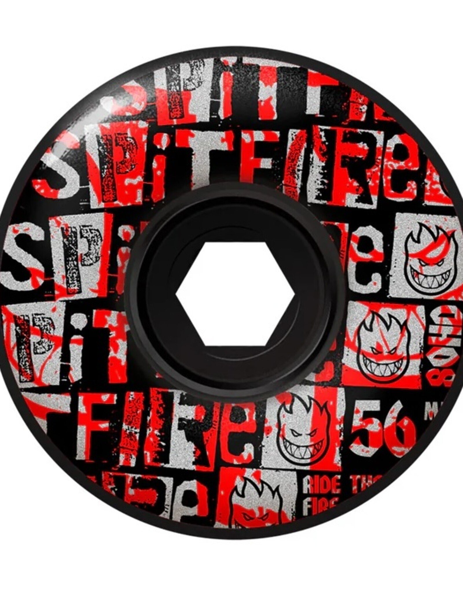 SPITFIRE 80 HD Ransom Black Radial Full Wheel - 56mm