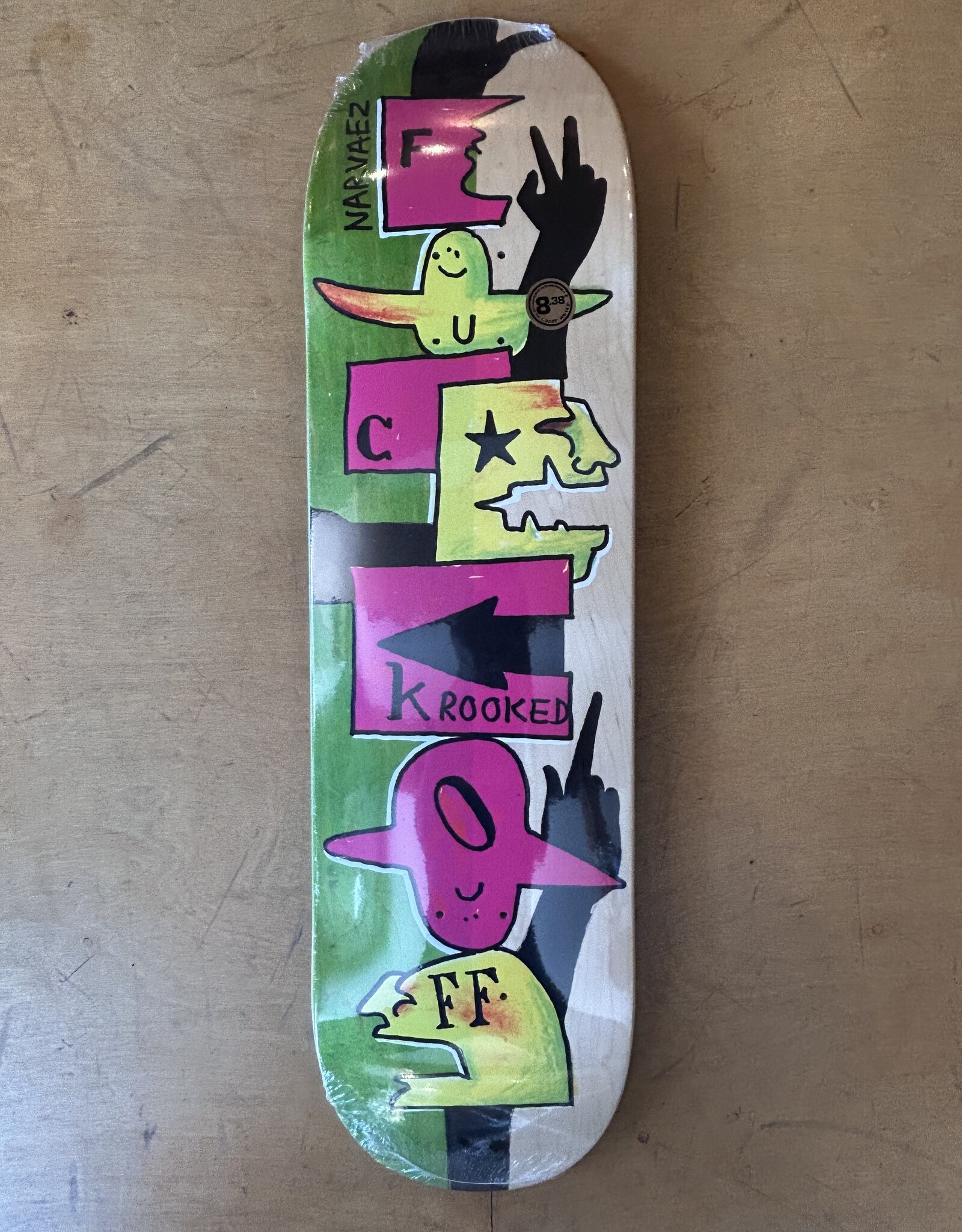 KROOKED Sam Narvaez F-Off Pro Deck - 8.38