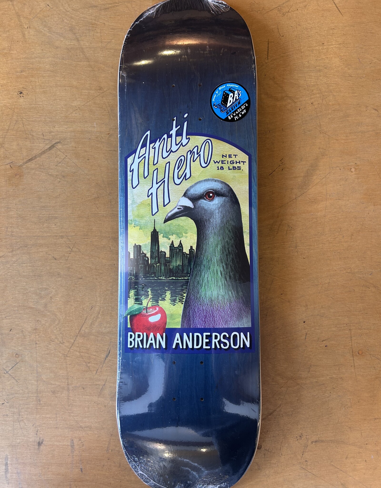ANTI HERO Brian Anderson Homers Pro Deck - 8.62