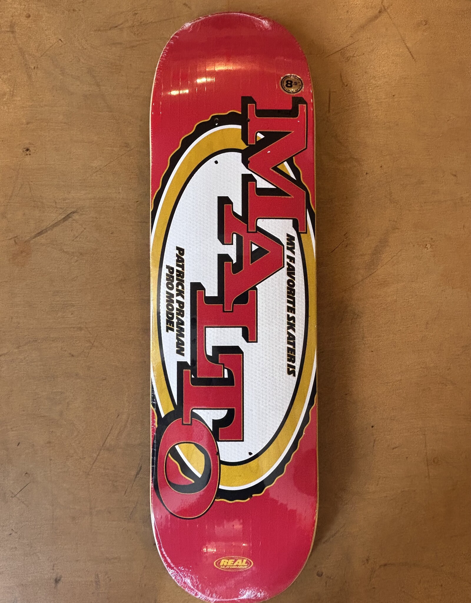 REAL SKATEBOARDS Patrick Praman Favorite Skater Pro Deck - 8.5