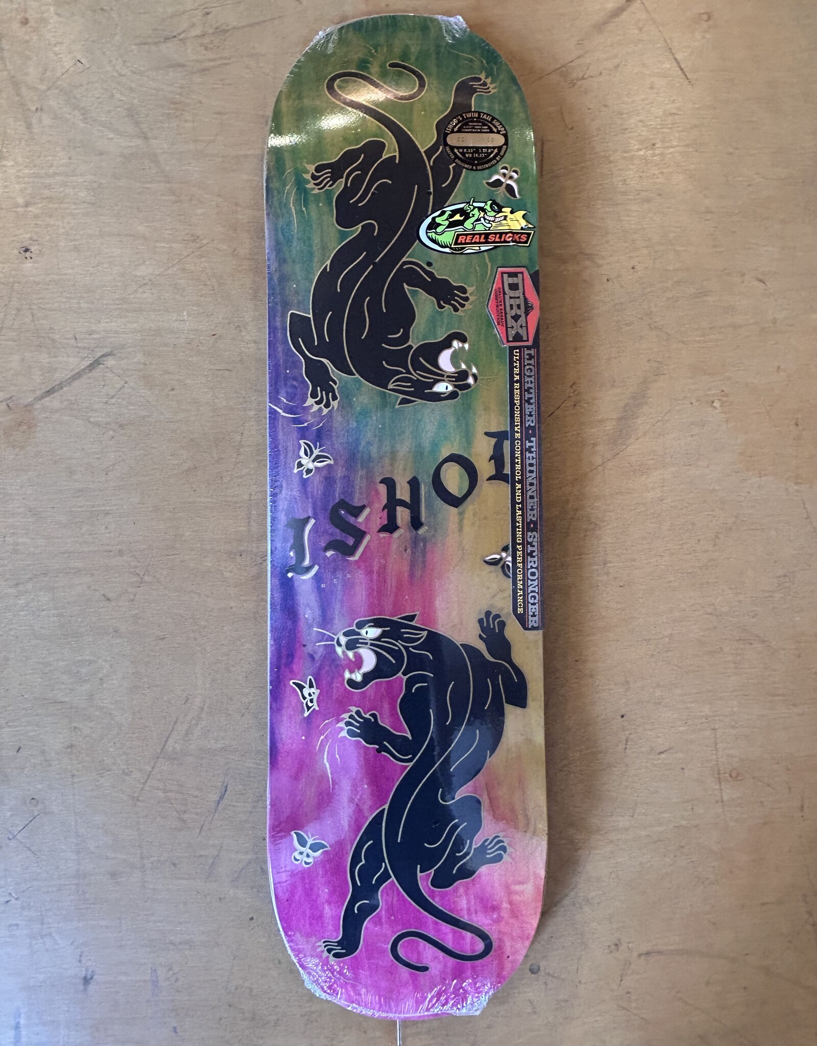 REAL SKATEBOARDS Ishod DBX Cat Slick Pro Deck - 8.25