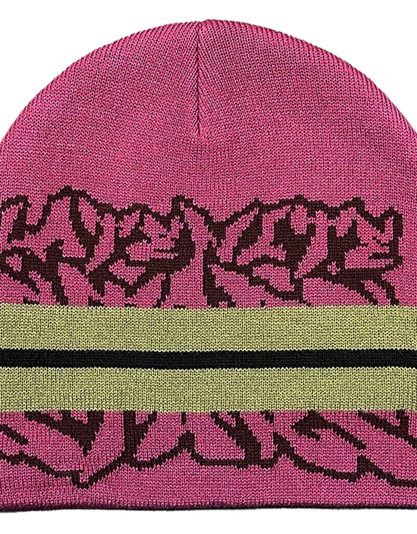 LATE NITE STARS Stripe Beanie - Red