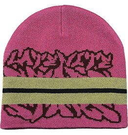 LATE NITE STARS Stripe Beanie - Red