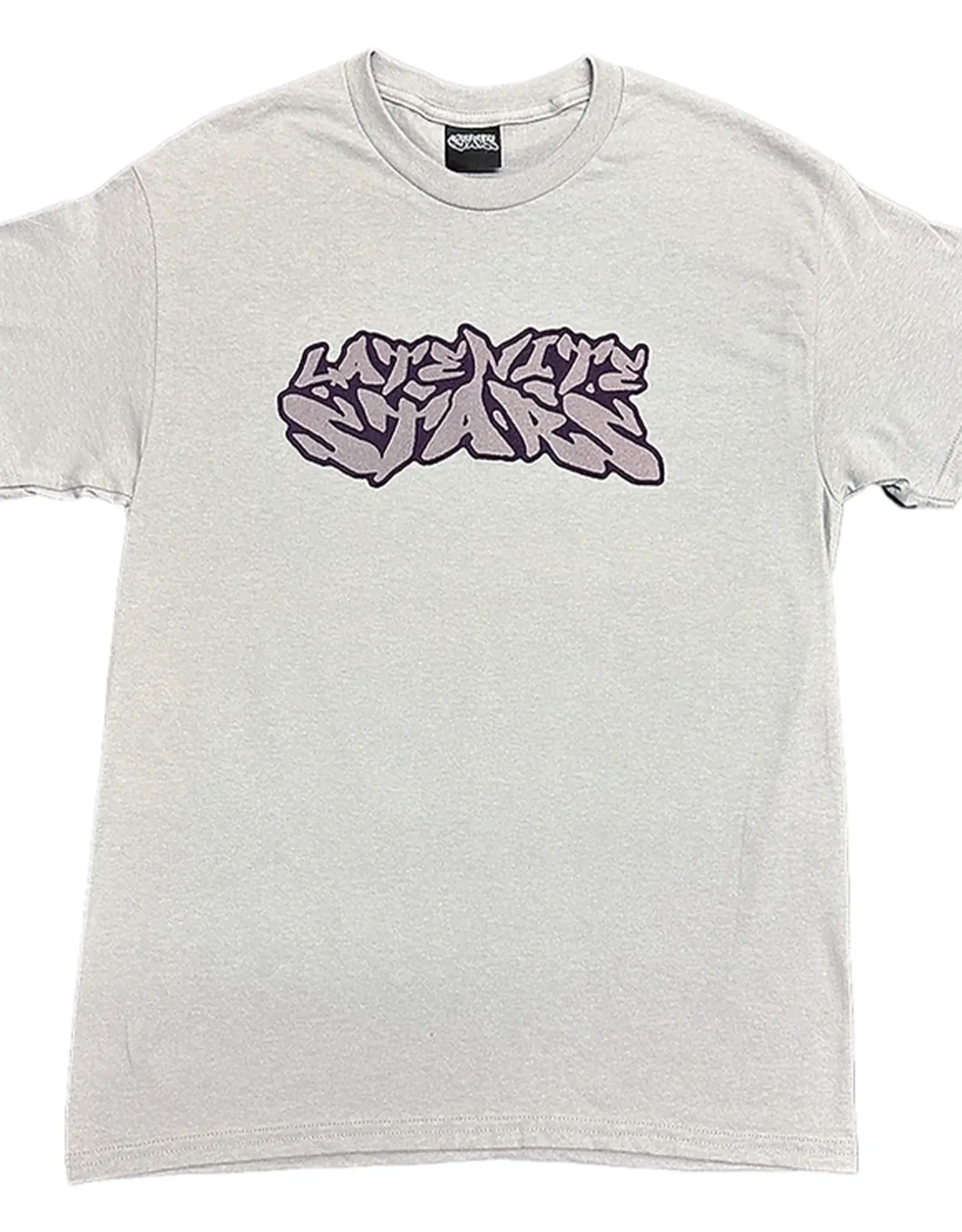 LATE NITE STARS LNS Logo Tee Shirt - Grey