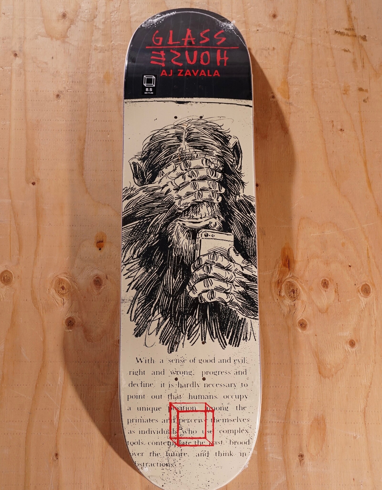 GLASS HOUSE Zavala See No Evil Pro Model Deck - 8.5