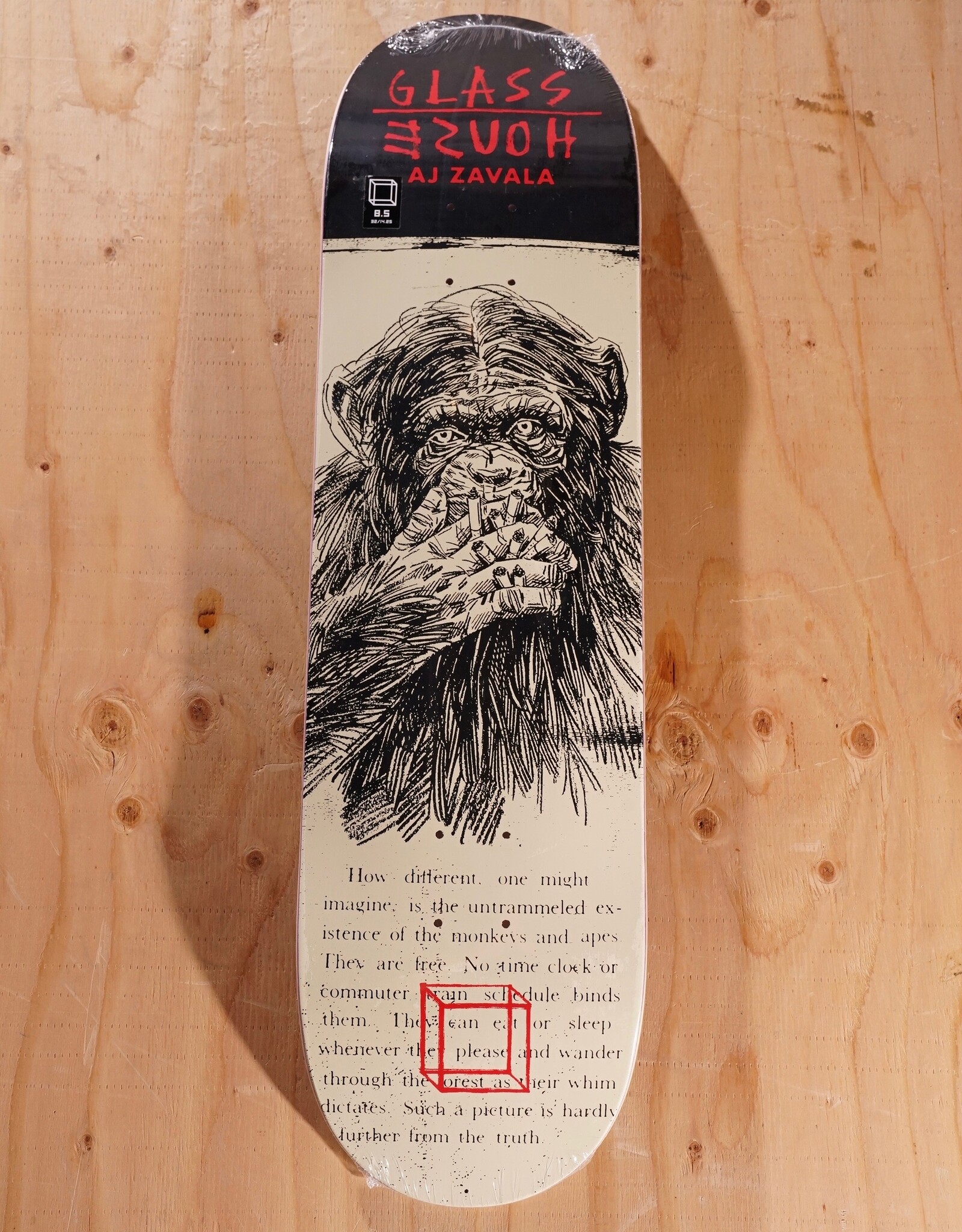 GLASS HOUSE Zavala Speak No Evil Pro Model Deck - 8.5