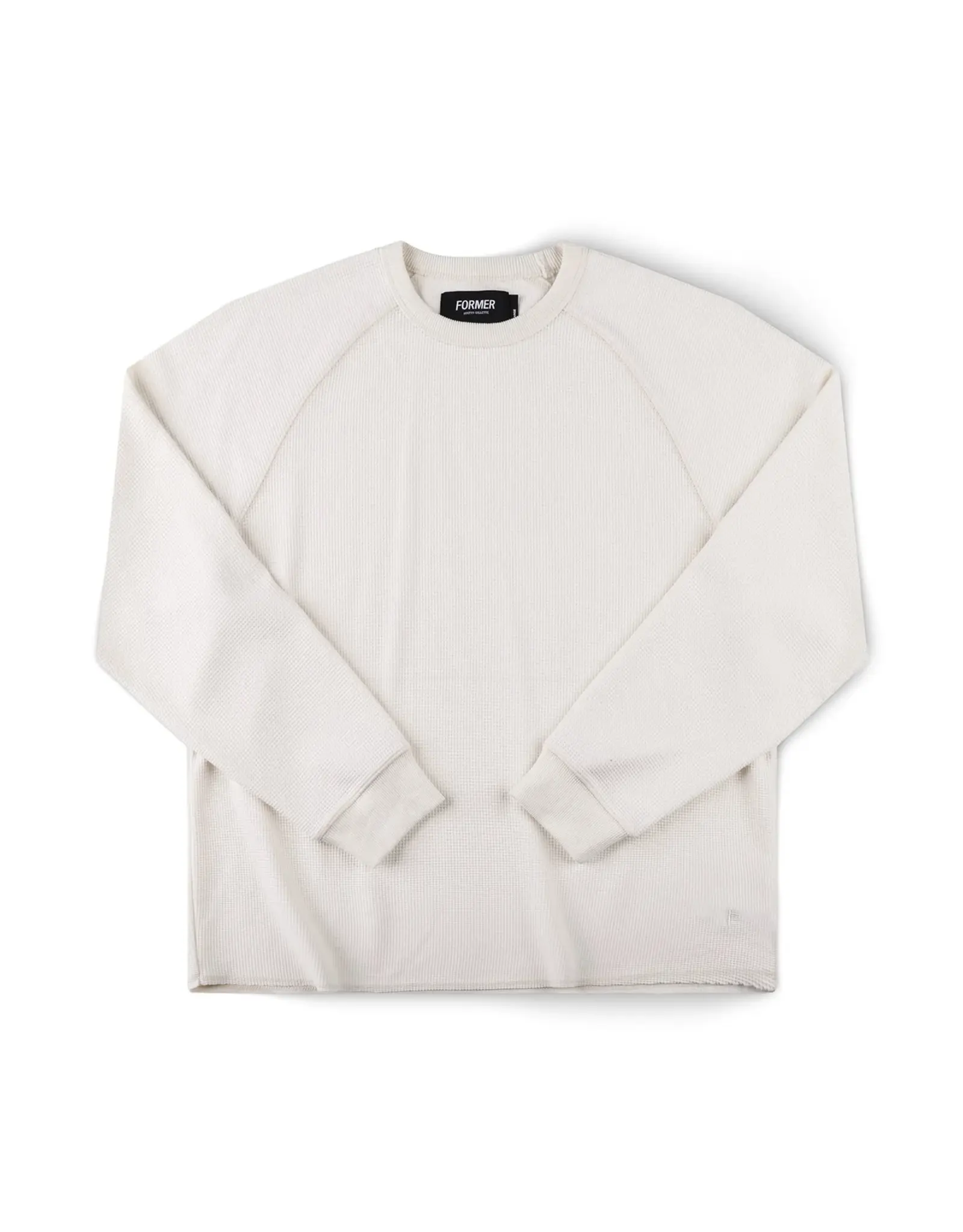 FORMER AG Raglan Waffle L/S Shirt - Bone