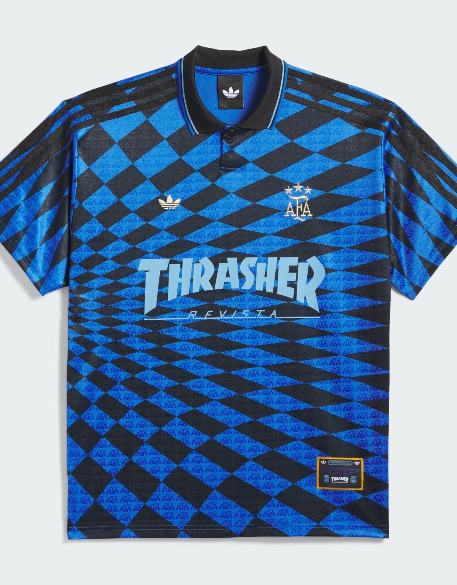 ADIDAS Thrasher Magazine x Argentine Football Association Jersey - Black / Blue