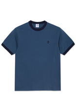 POLAR Ringer Tee - Grey Blue / Dark Blue