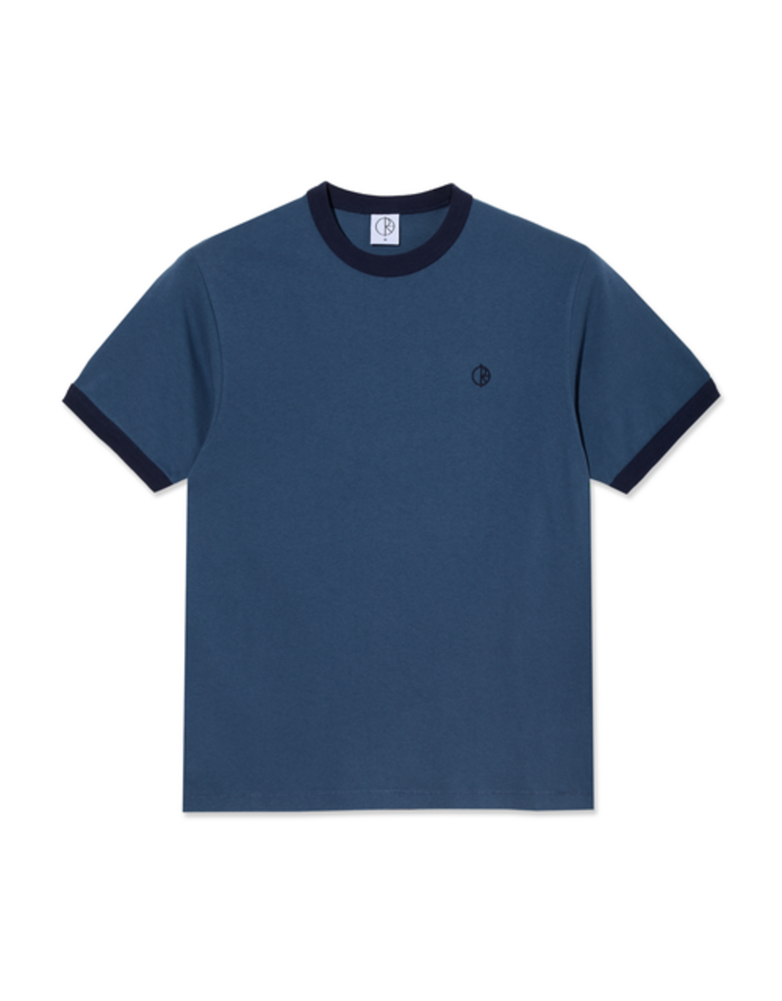 POLAR Ringer Tee - Grey Blue / Dark Blue