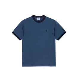 POLAR Ringer Tee - Grey Blue / Dark Blue