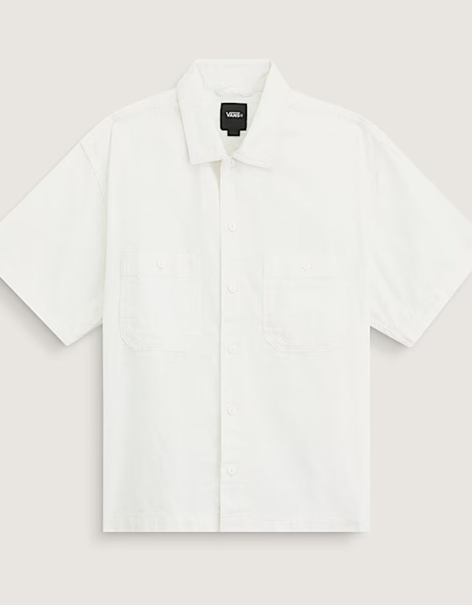 VANS Larkspur Textured Solid S/S Shirt - Marshmallow