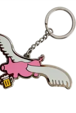 FROG Flying Pig Keychain - Pink