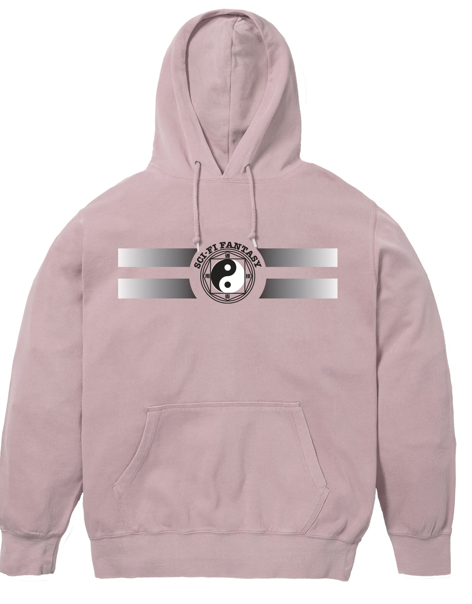 SCI FI FANTASY Yin Yang Hooded Fleece - Dusty Pink