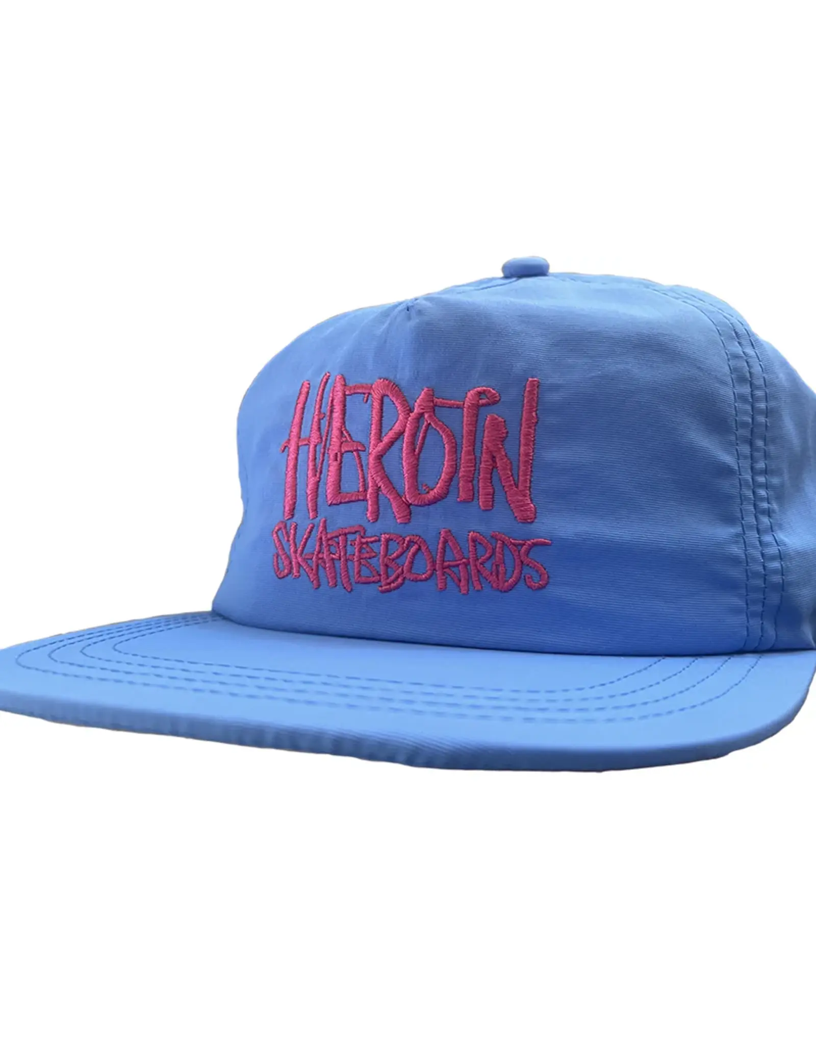 HEROIN Script Nylon Snapback - Blue / Pink