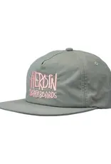 HEROIN Script Nylon Snapback - Grey / Pink
