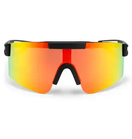 CHPO BRAND Luca Sunglasses - Black / Red Mirror
