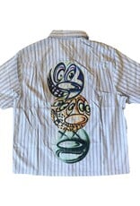 HUF Kenny Scharf Television Stripe Shirt - Blue Multi
