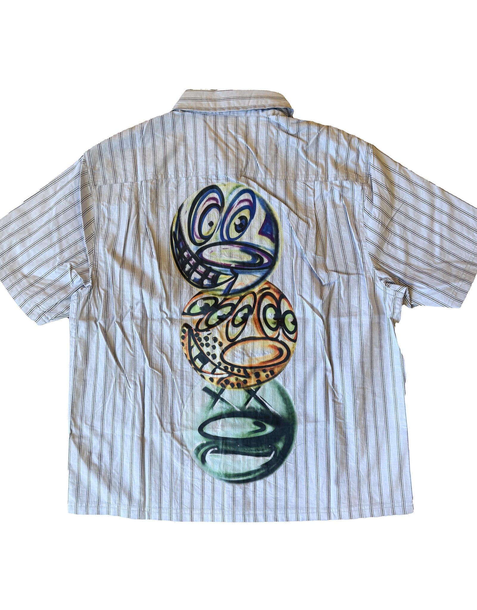 HUF Kenny Scharf Television Stripe Shirt - Blue Multi