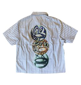HUF Kenny Scharf Television Stripe Shirt - Blue Multi