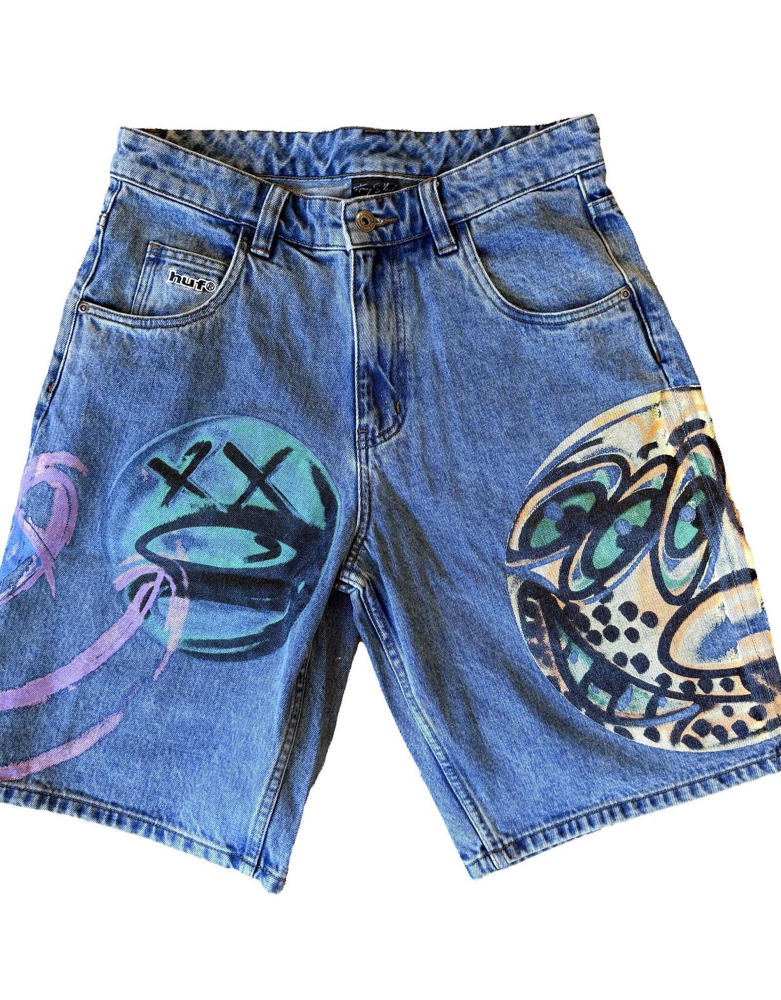 HUF Kenny Scharf Spray Guys Denim Short - Multi
