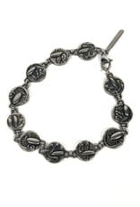HUF Kenny Scharf Round Guys Charm Bracelet - Silver
