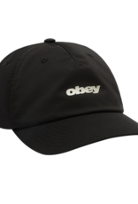 OBEY Stride 5 Panel Strapback Hat - Black