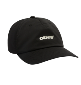 OBEY Stride 5 Panel Strapback Hat - Black