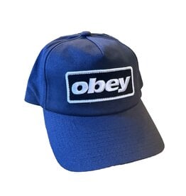 OBEY Ranch 5 Panel Strapback Hat - Navy