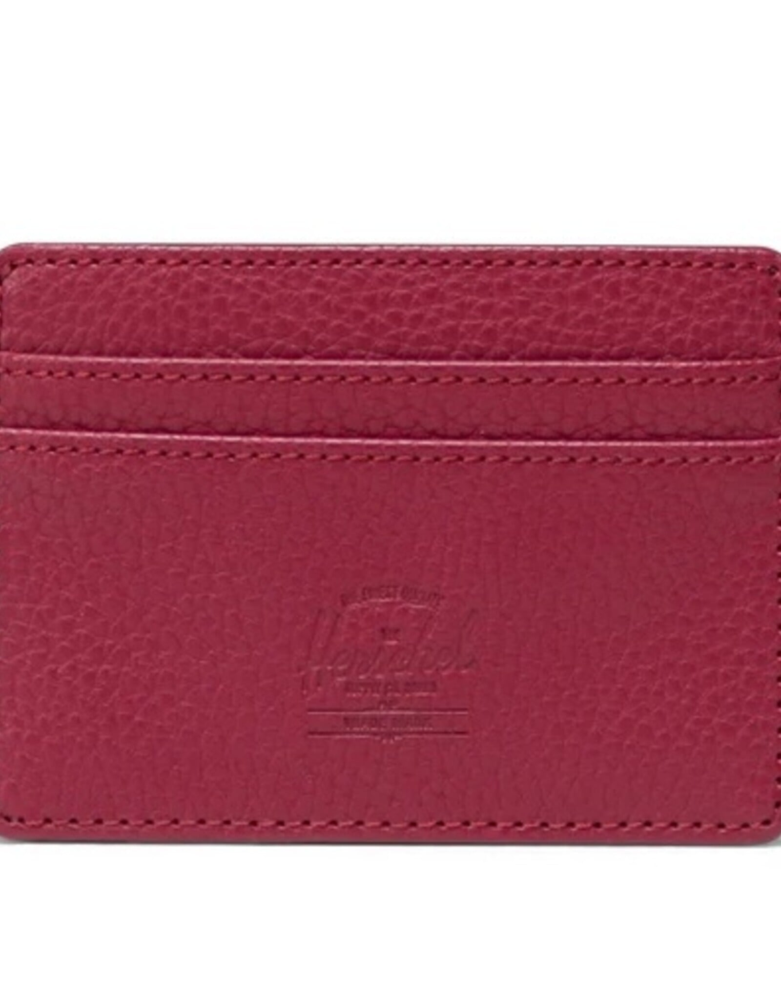HERSCHEL Charlie Cardholder Vegan Leather - Cherry