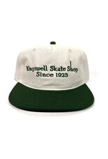 KINGSWELL Letterhead 2 Tone 5 Panel Snapback Hat - Forest Green / White