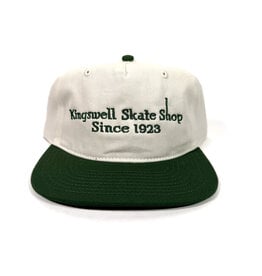 KINGSWELL Letterhead 2 Tone 5 Panel Snapback Hat - Forest Green / White