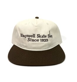 KINGSWELL Letterhead 2 Tone 5 Panel Snapback Hat - Army Green / White