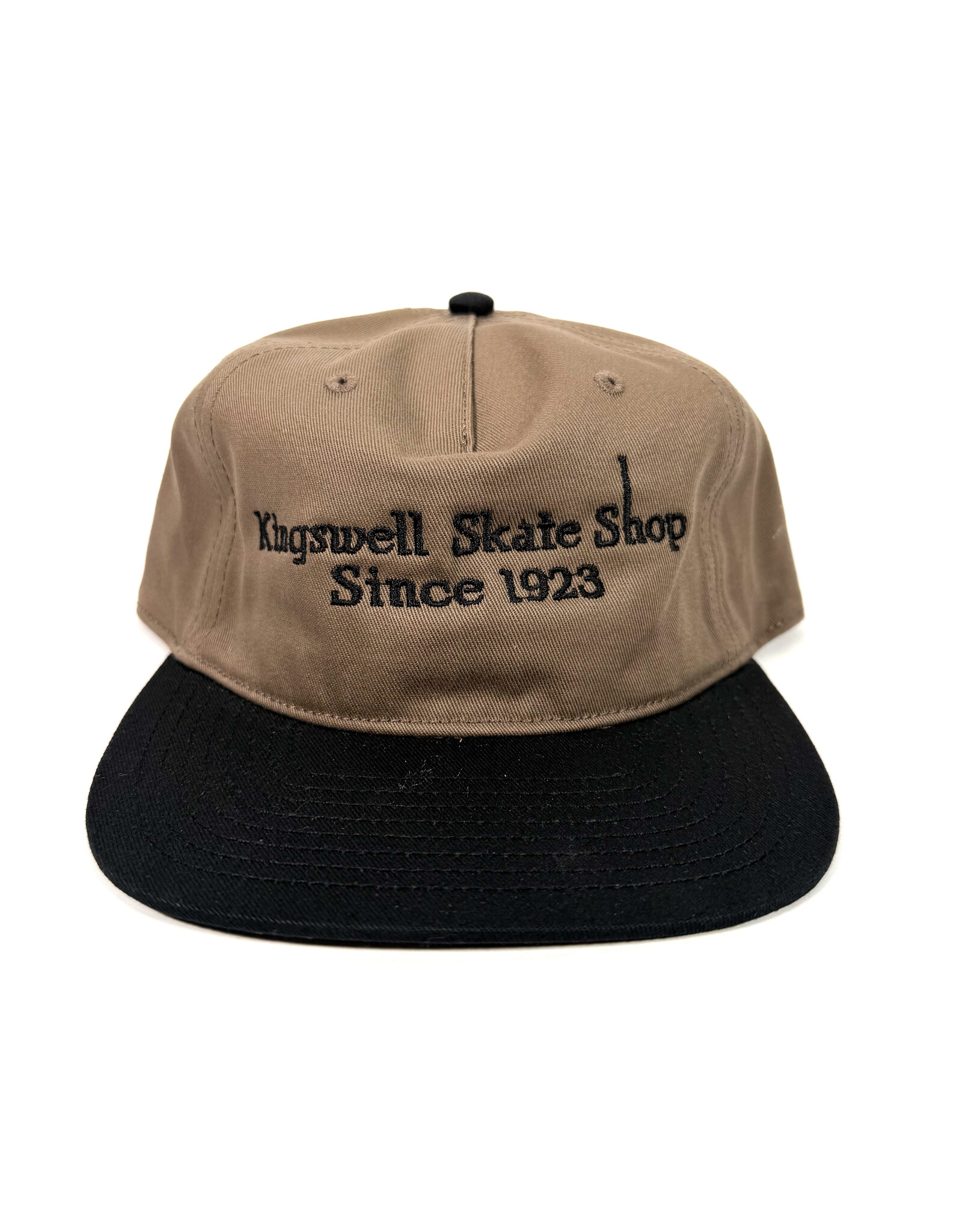 KINGSWELL Letterhead 2 Tone 5 Panel Snapback Hat - Black / Olive