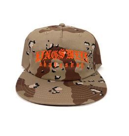 KINGSWELL Meza Script 6 Panel Snapback Hat - Desert Camo / Orange