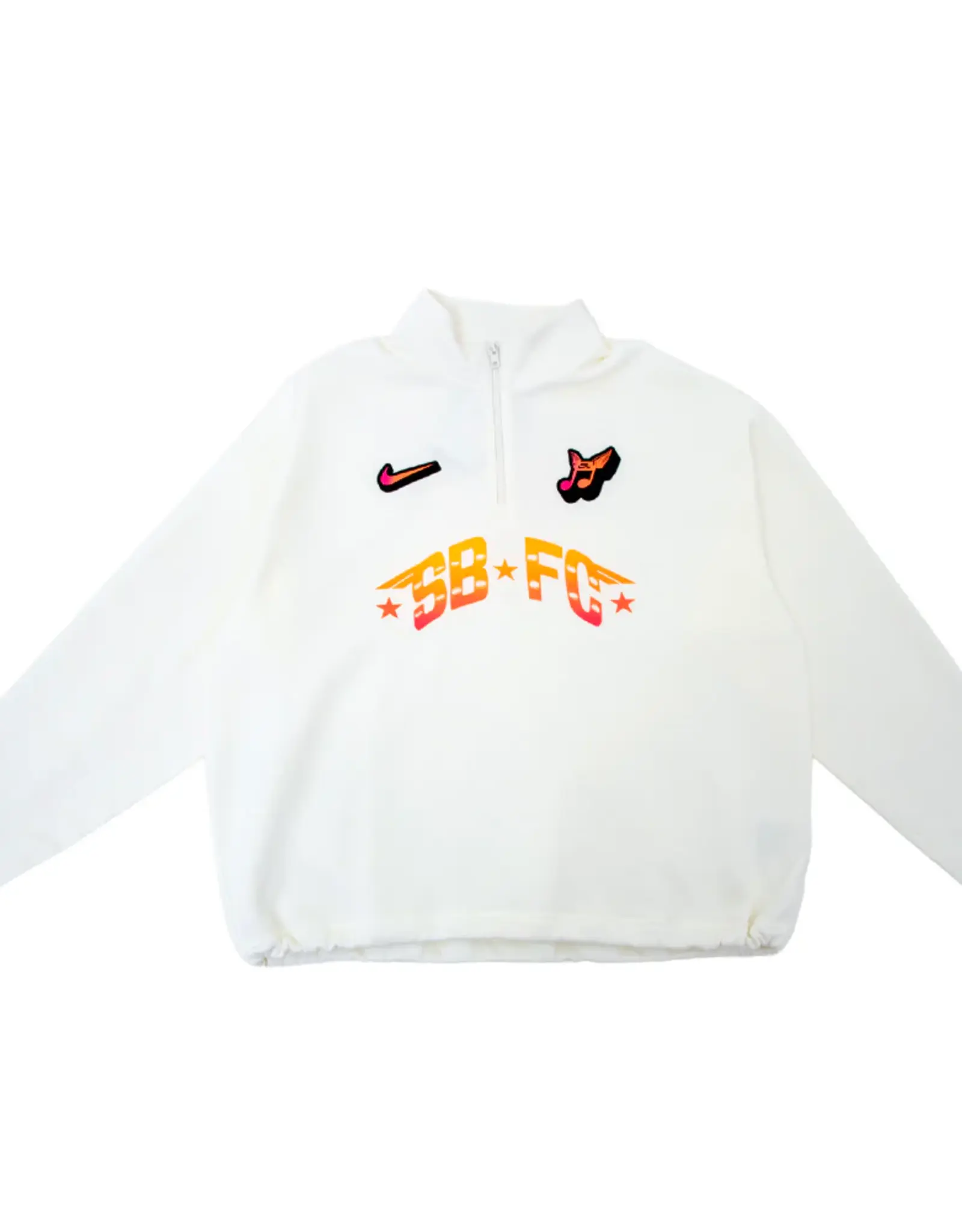 NIKE SB FC Pack Skate 1/2 Zip Fleece Crew Neck Sweatshirt - Sail