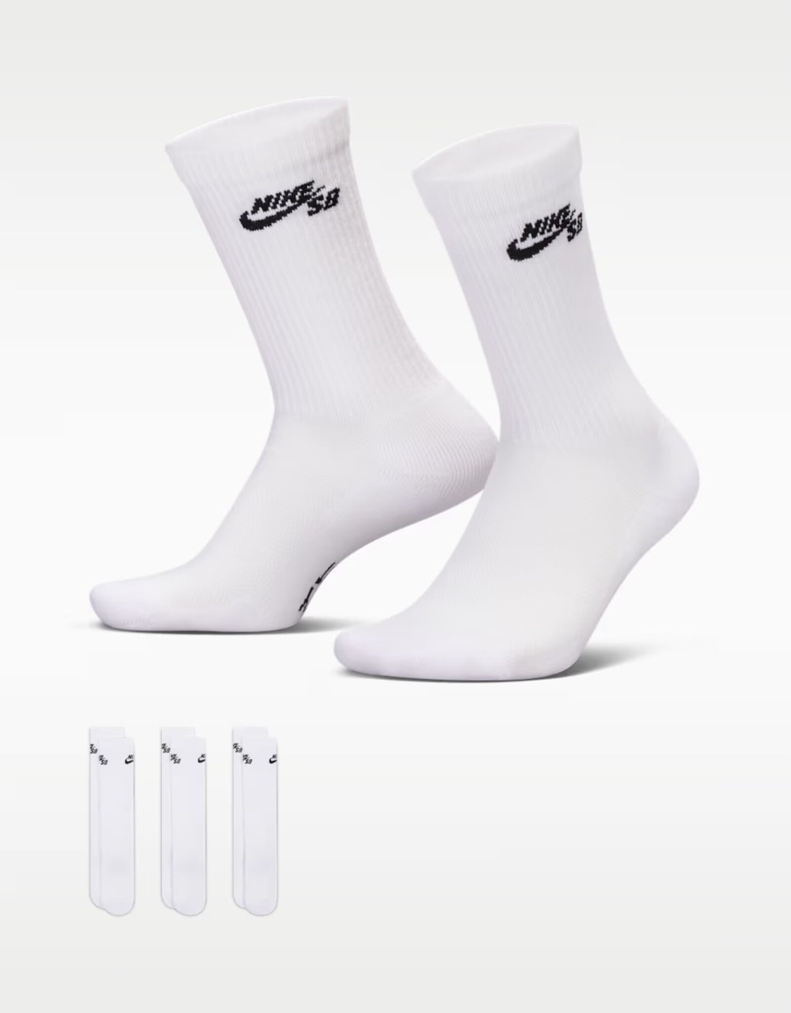 NIKE SB Everyday Elevated Skate Socks (3 Pairs) - White