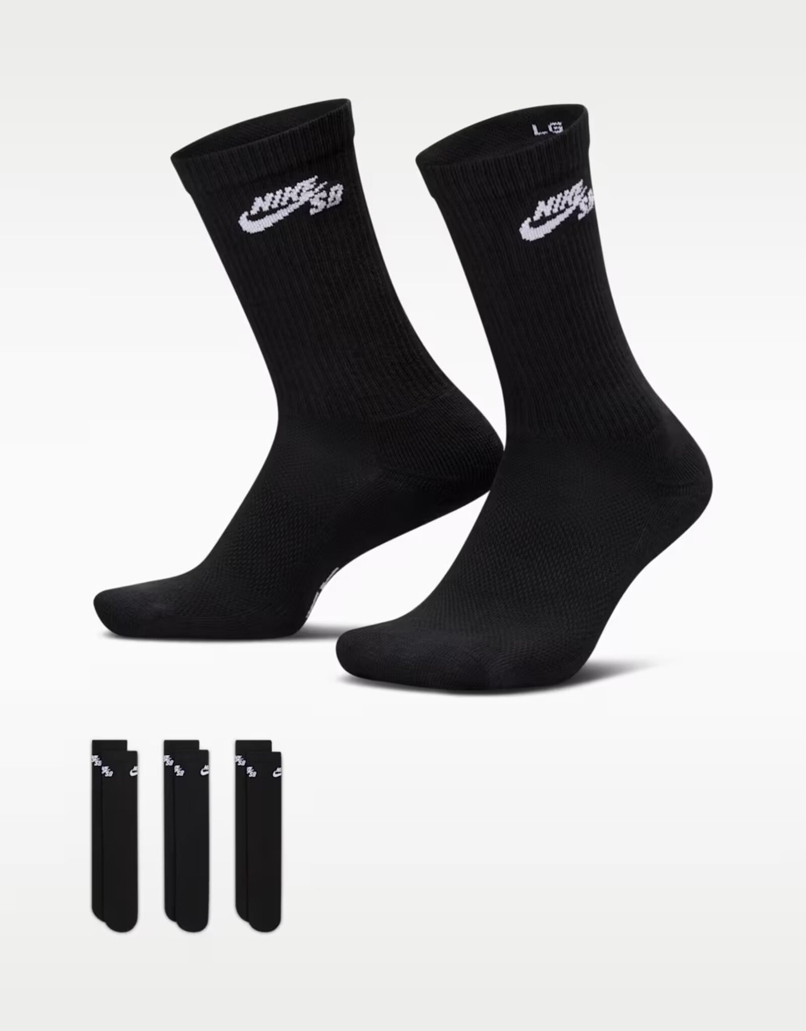 NIKE SB Everyday Elevated Skate Socks (3 Pairs) - Black
