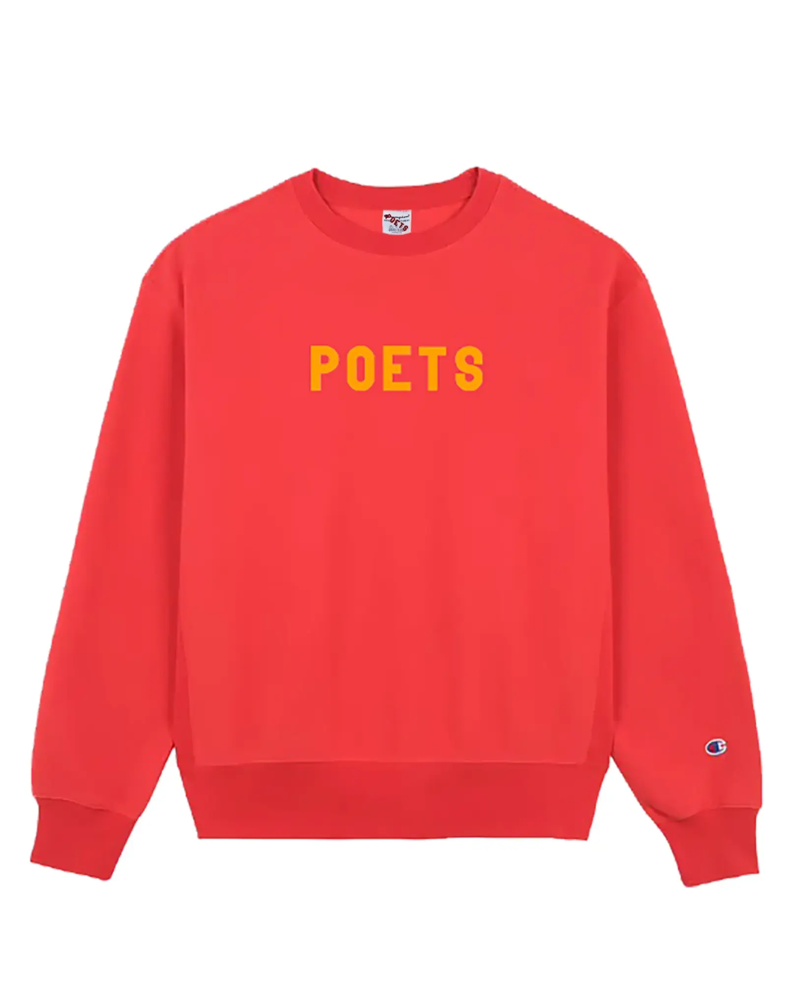 POETS OG Flock Crewneck Sweatshirt - Red / Yellow