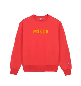 POETS OG Flock Crewneck Sweatshirt - Red / Yellow